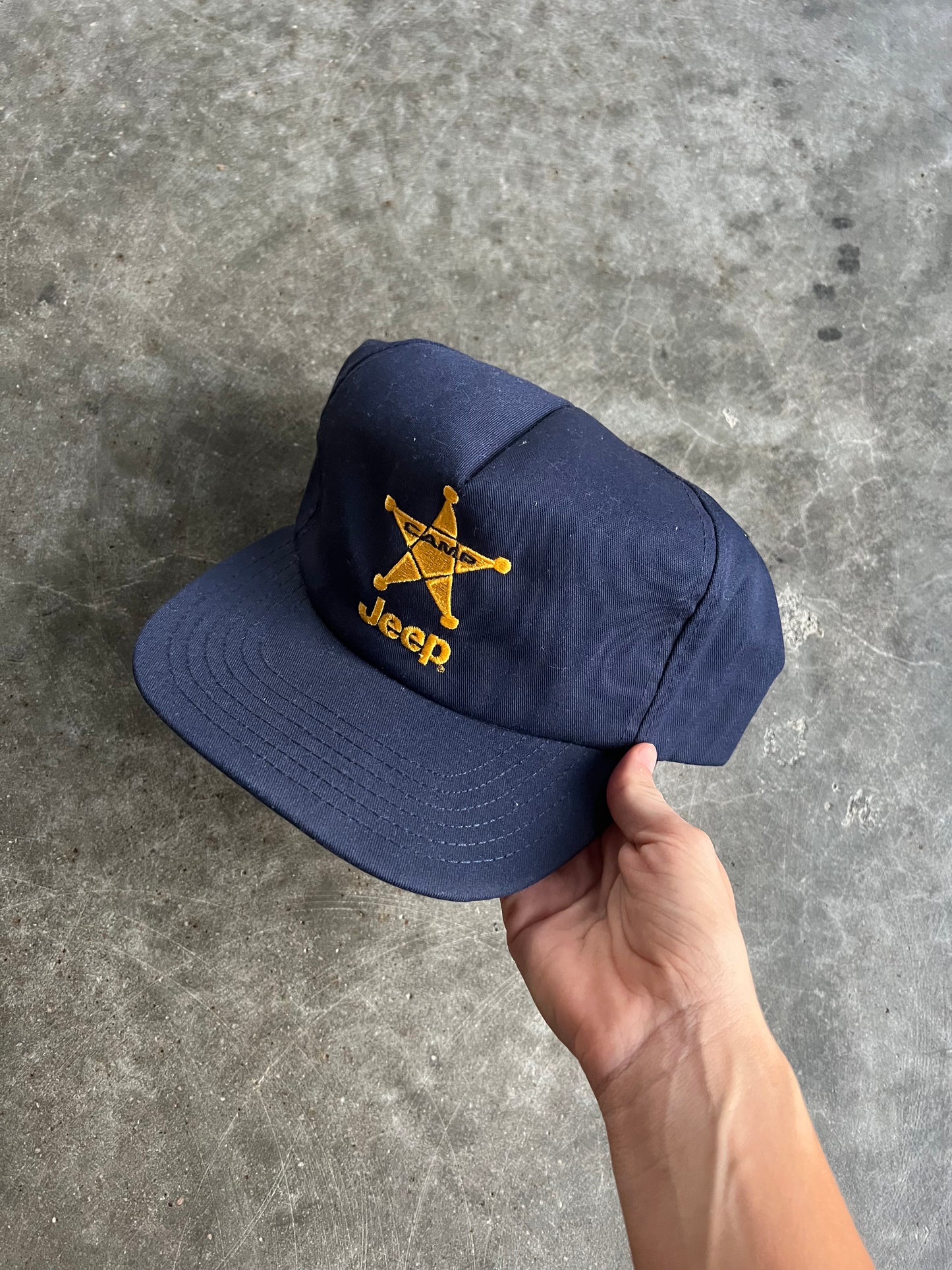 Vintage Navy Jeep SnapBack Hat