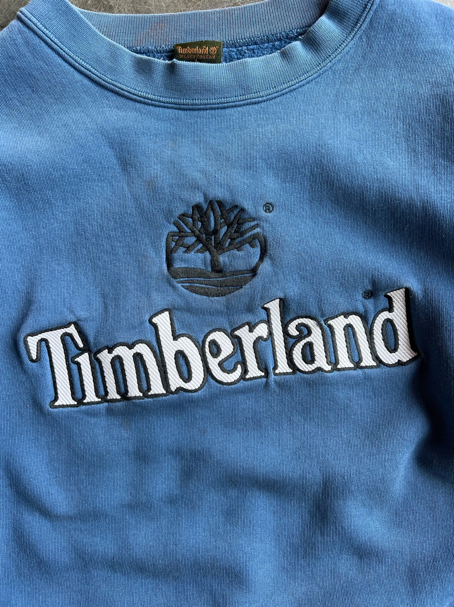 Vintage Blue Timberland Crew - L