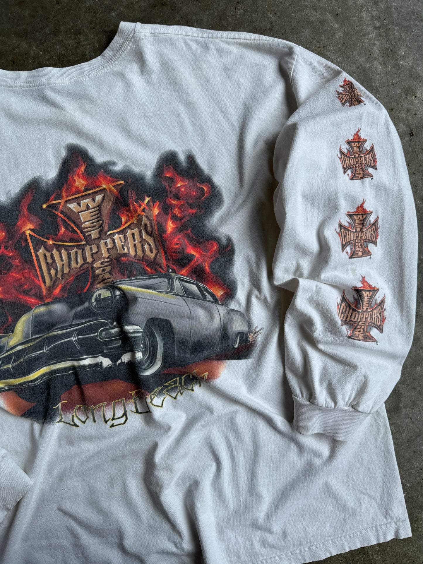 Vintage Flaming West Coast Choppers Long Sleeve - XL