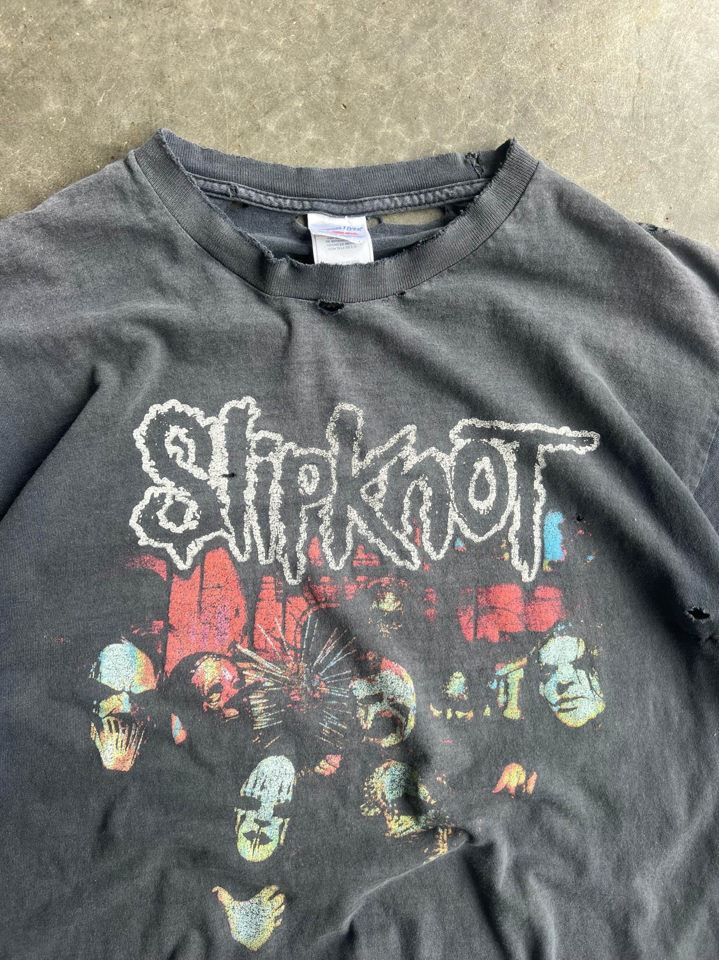 Vintage Distressed Slipknot Shirt - L