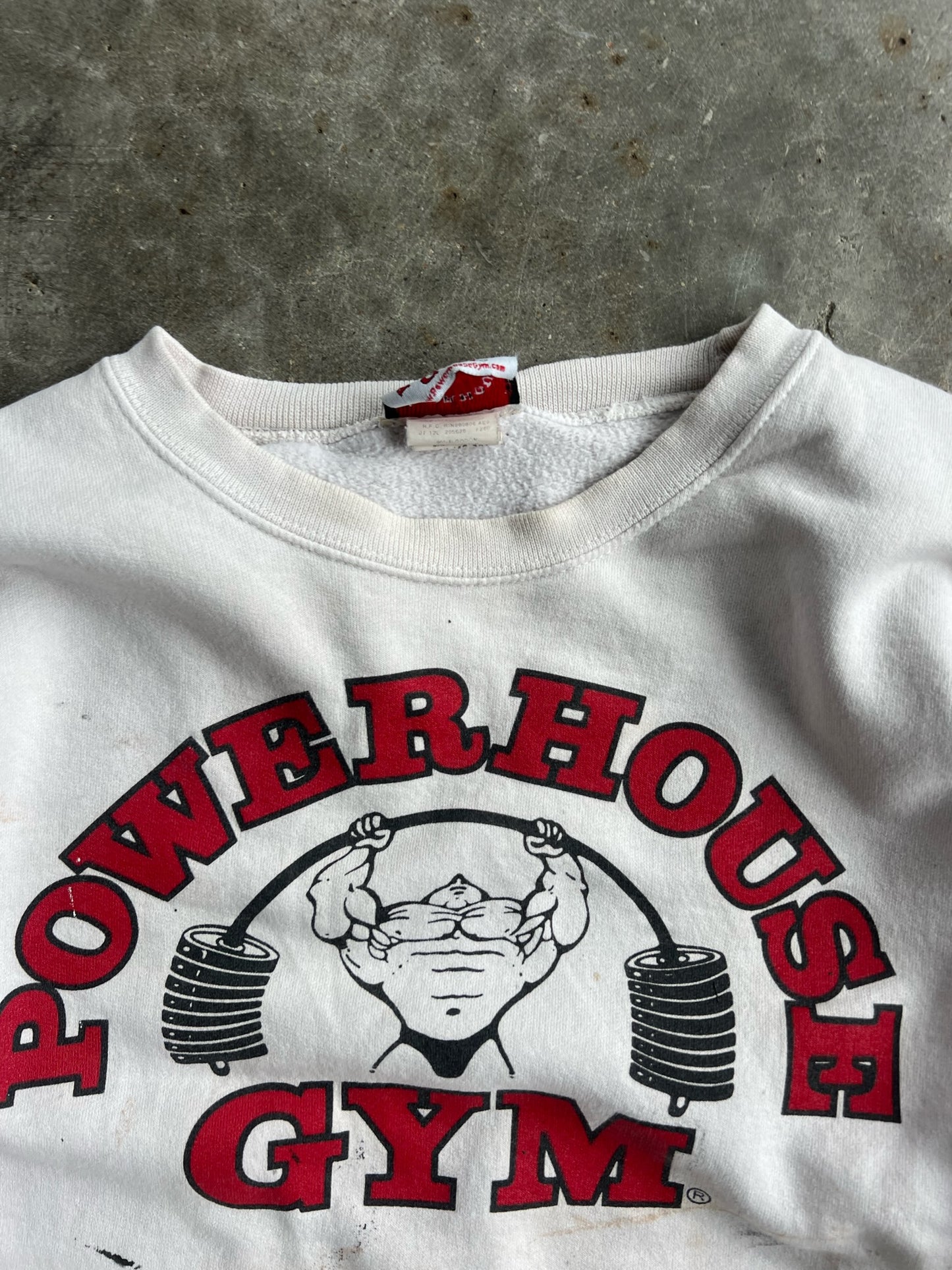 Vintage Painted Powerhouse Gym Crew - XL