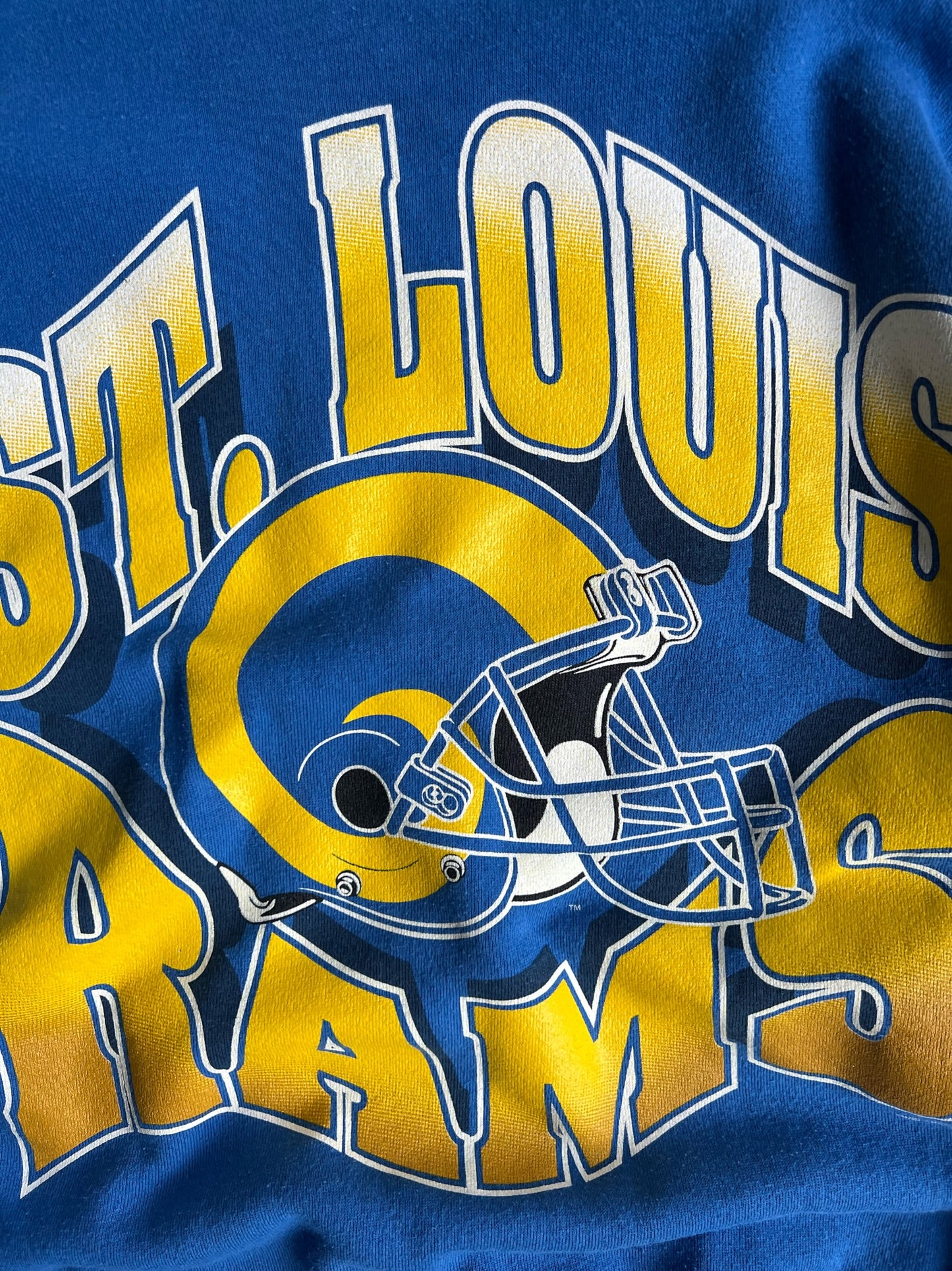 Vintage Blue St Louis Rams Crew - XL