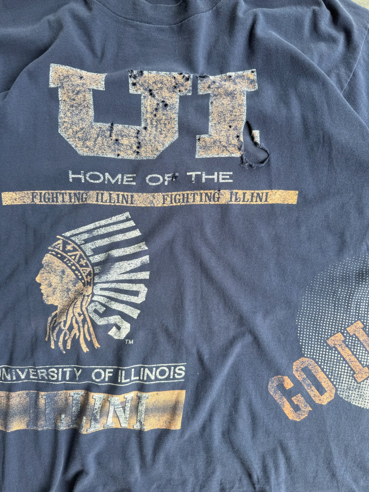 Vintage Navy University of Illinois Shirt - XL