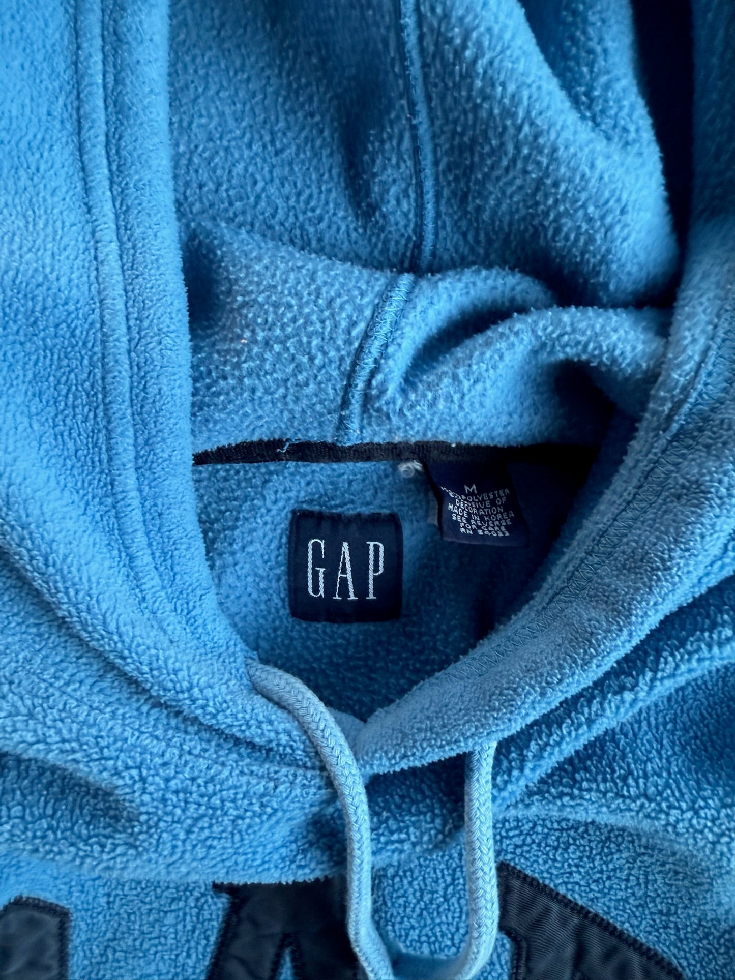 Vintage Blue Gap Fleece Hoodie - M