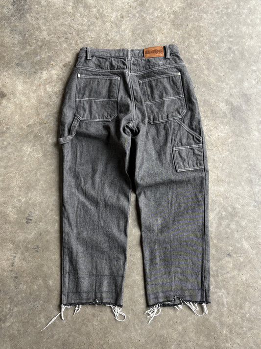 Vintage Black Webs Carpenter Denim Pants - 34