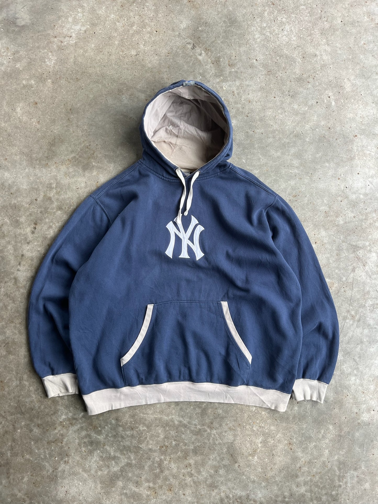 Vintage Navy Yankees Hoodie - XXL