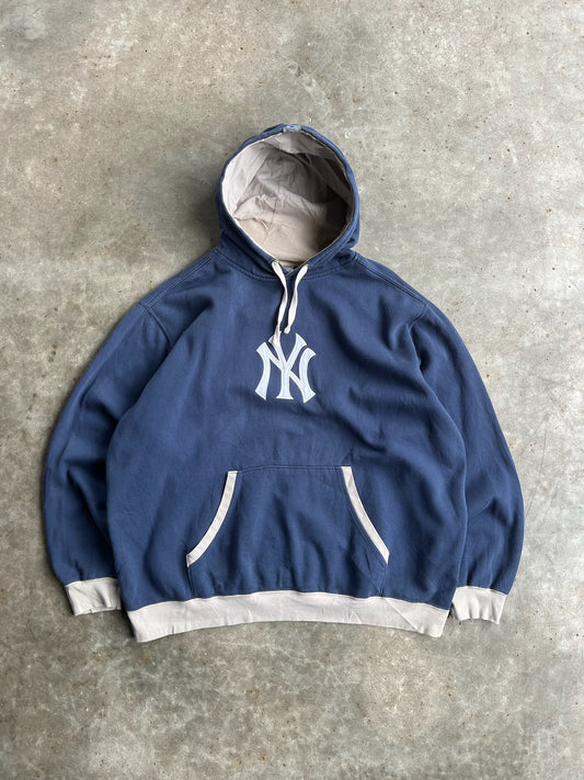 Vintage Navy Yankees Hoodie - XXL