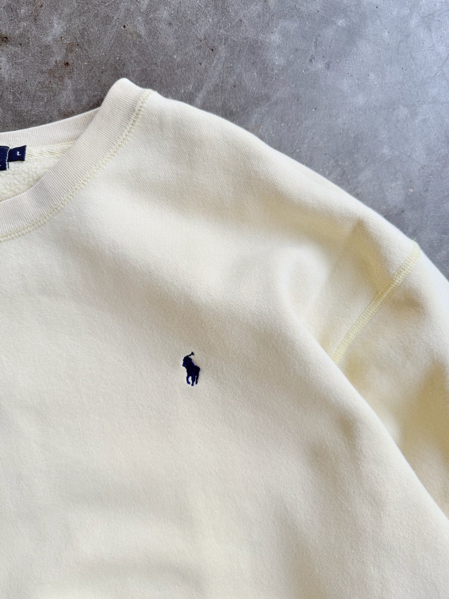 Vintage Baby Yellow Ralph Lauren Crew - L