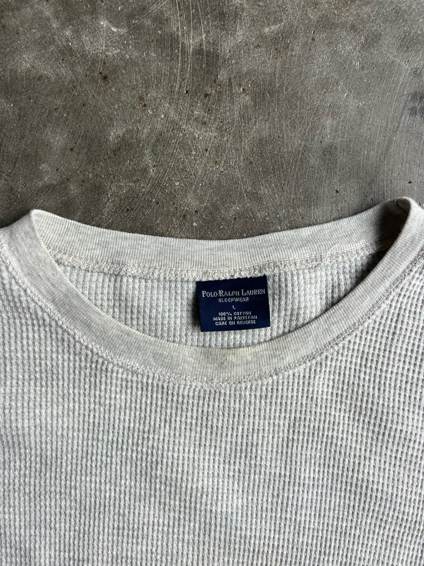 Vintage Grey Polo Ralph Lauren Thermal - L