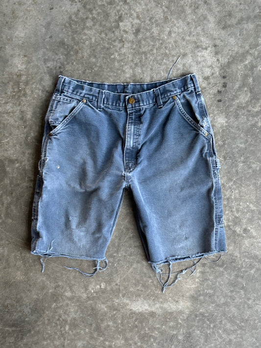 Vintage Faded Navy Carpenter Shorts - 34