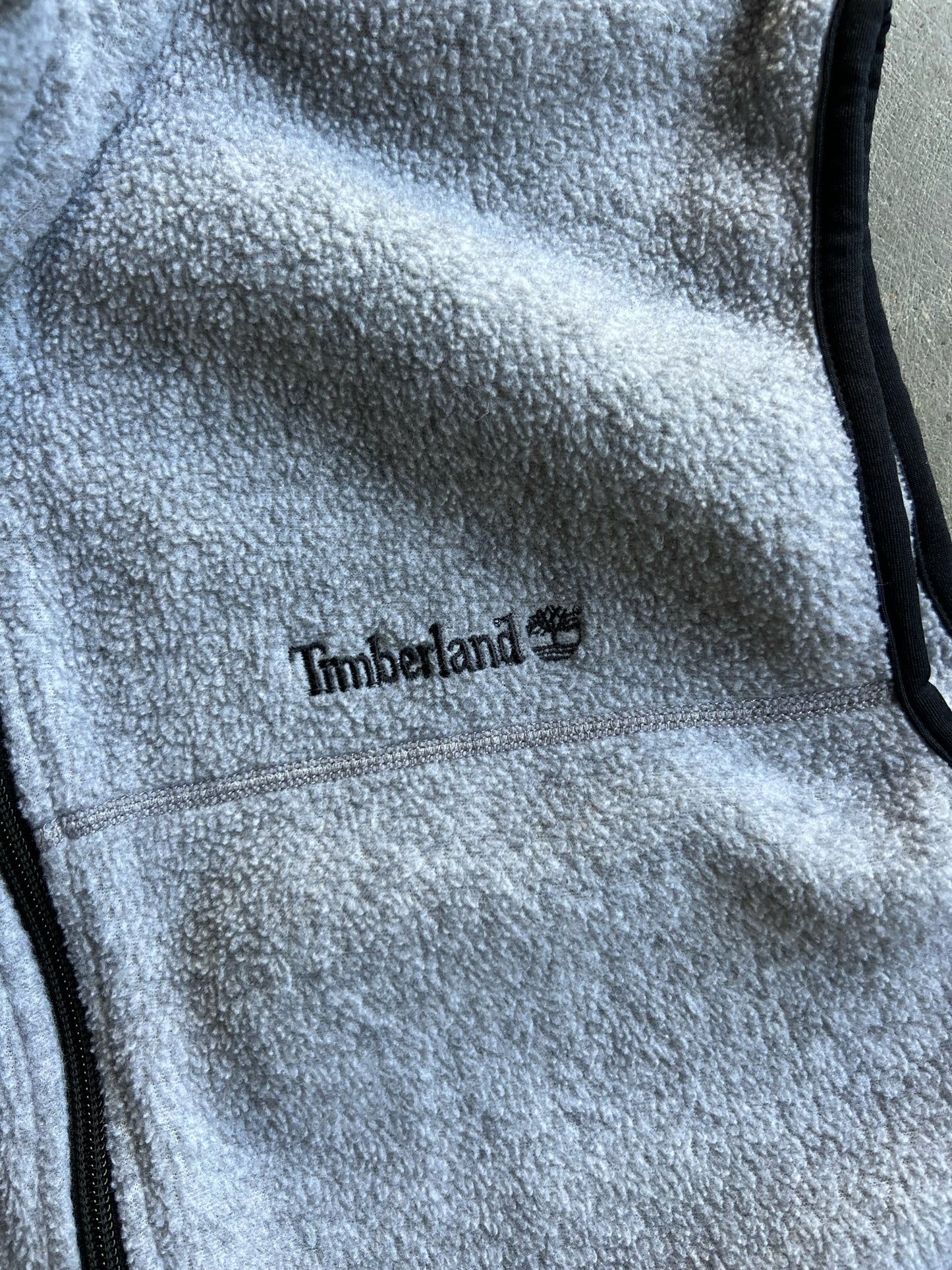 Vintage Grey Fleece Timberland Vest - M