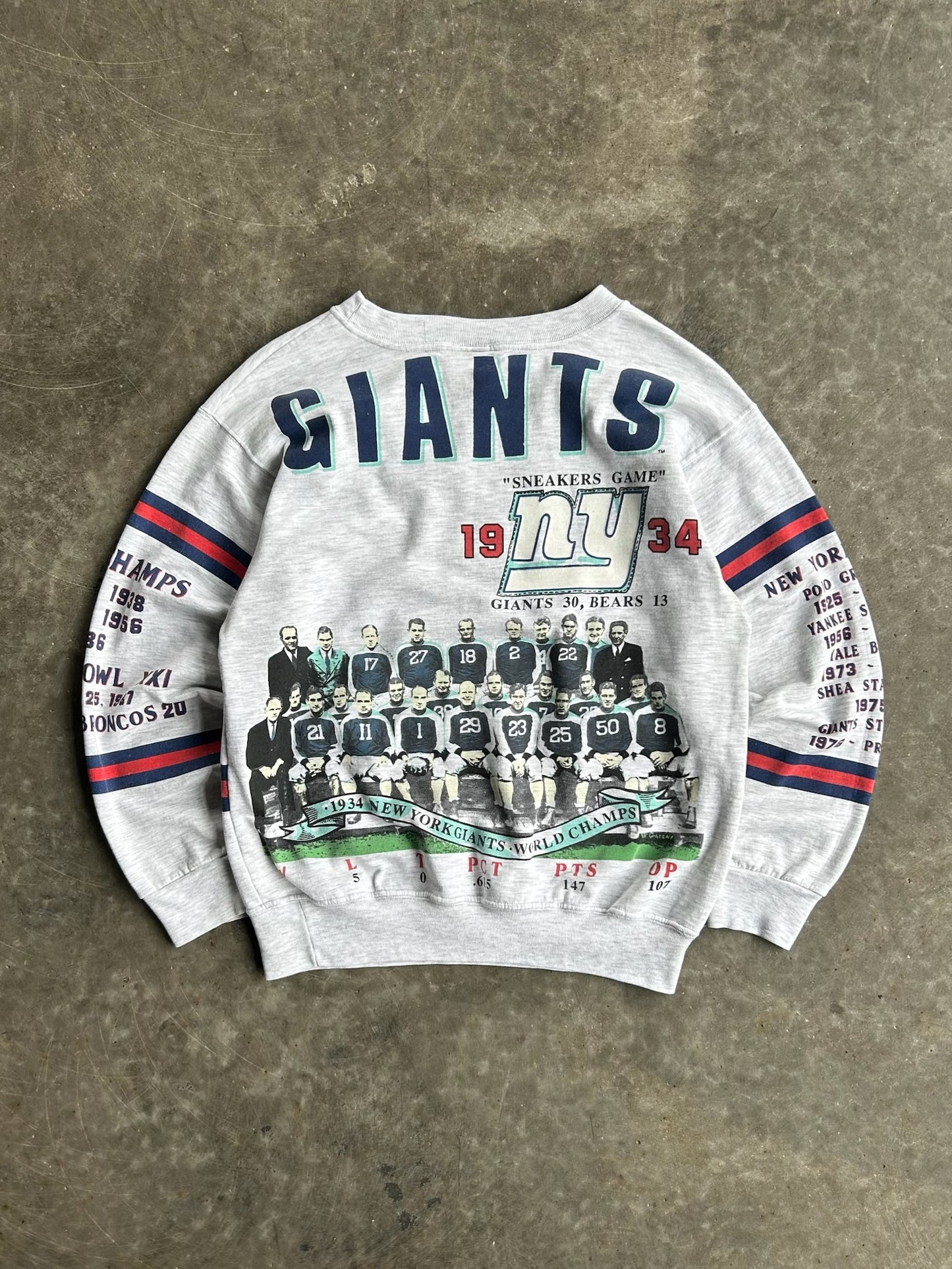 Vintage New York Giants Long Gone Crew - M