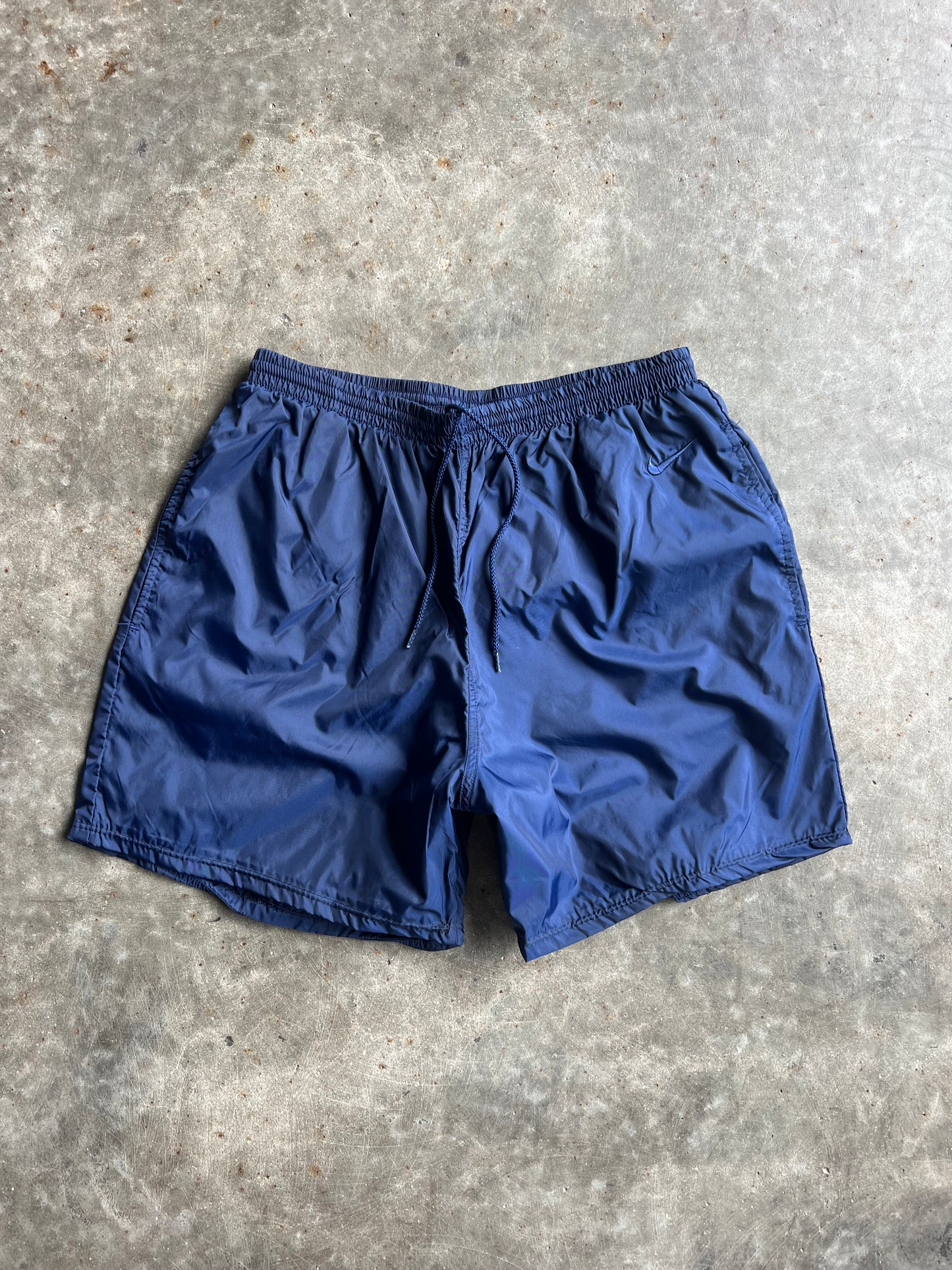 Vintage Reworked 90s Navy Nike Shorts - XL