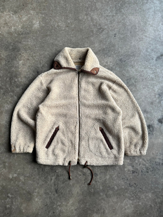 Vintage Cream IZZI Fleece Zip Up Jacket - S