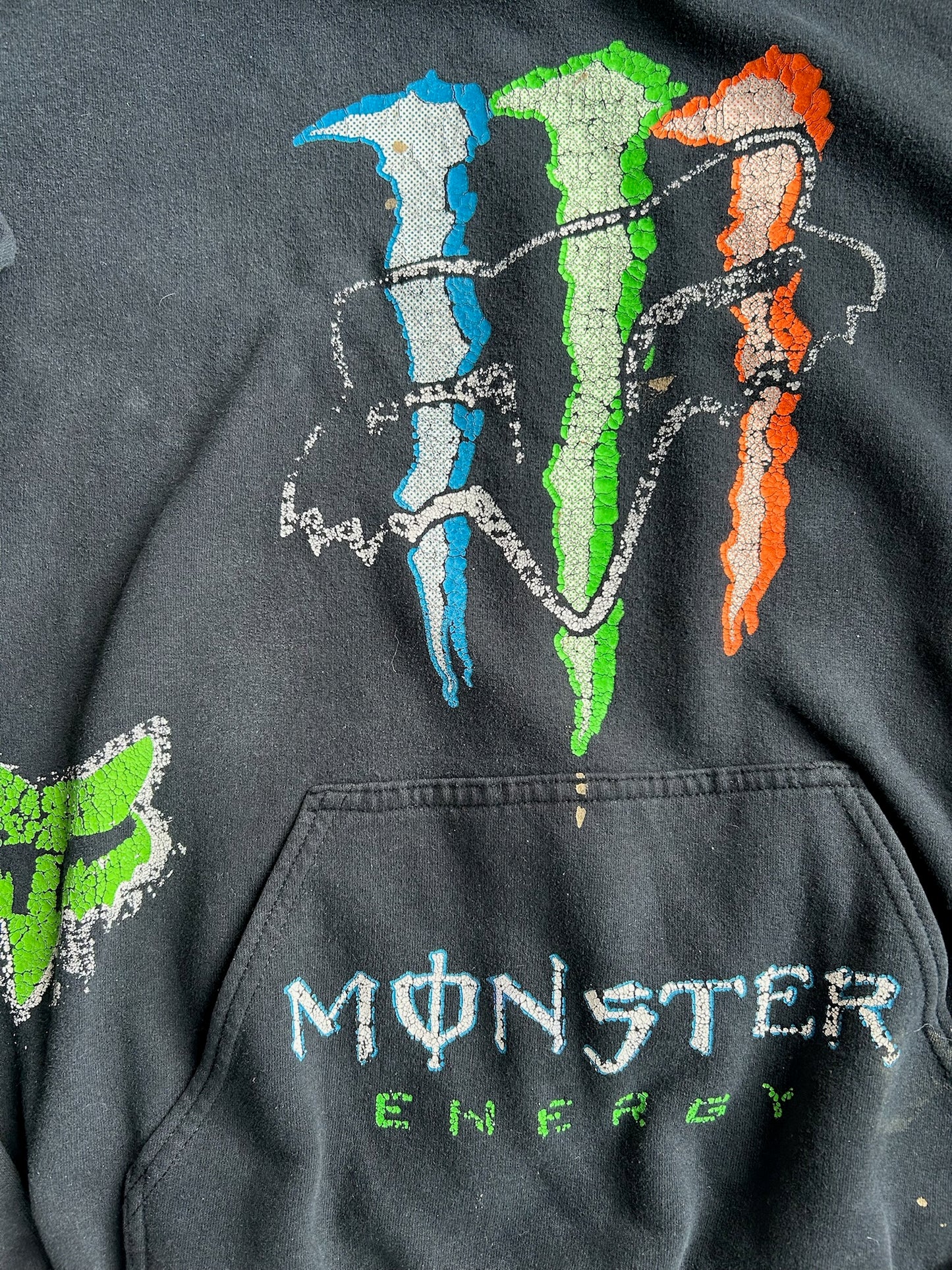 Vintage Black Monster Energy Hoodie - M