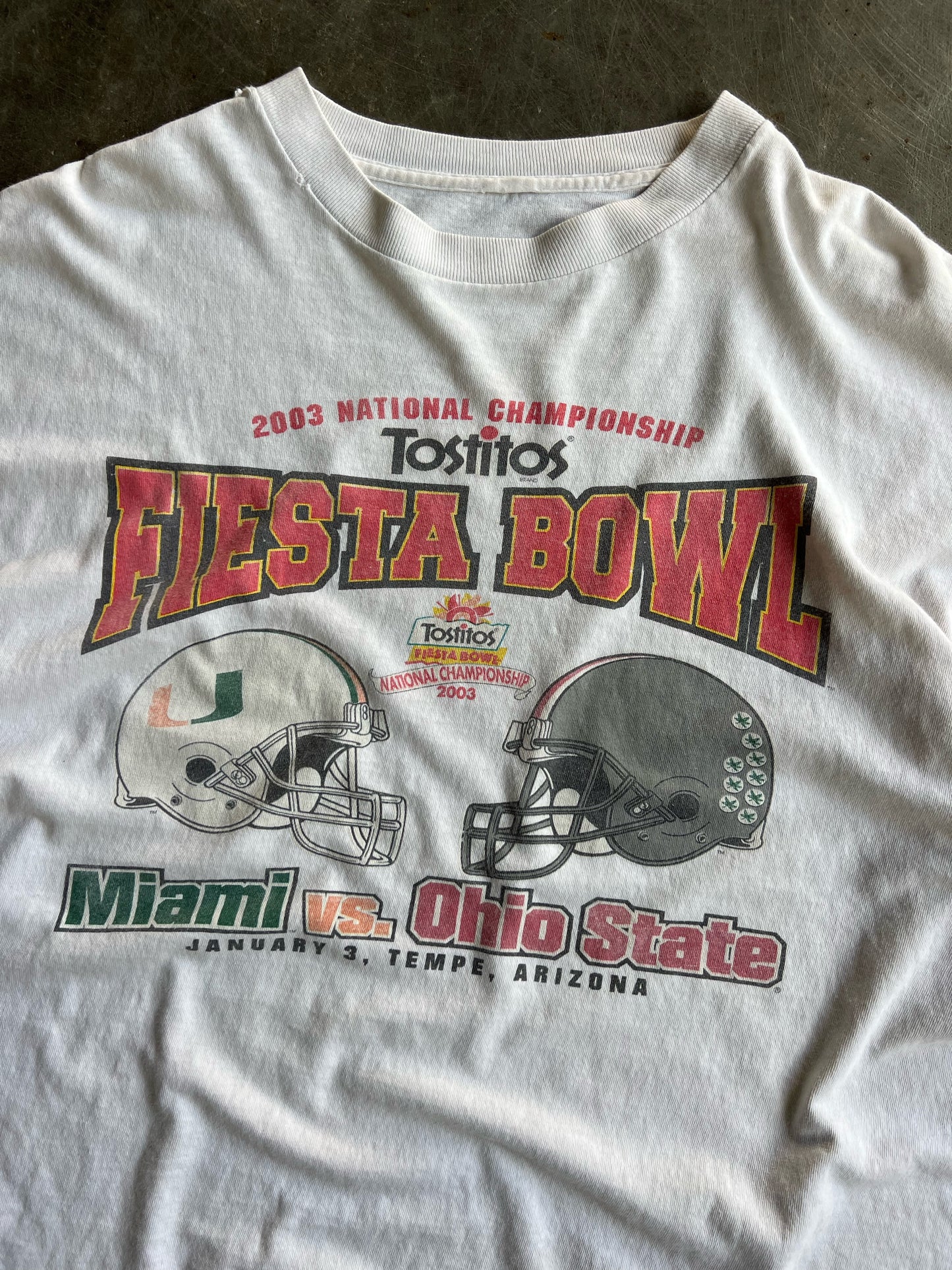 Vintage Fiesta Bowl Miami Vs Ohio State Shirt - XL