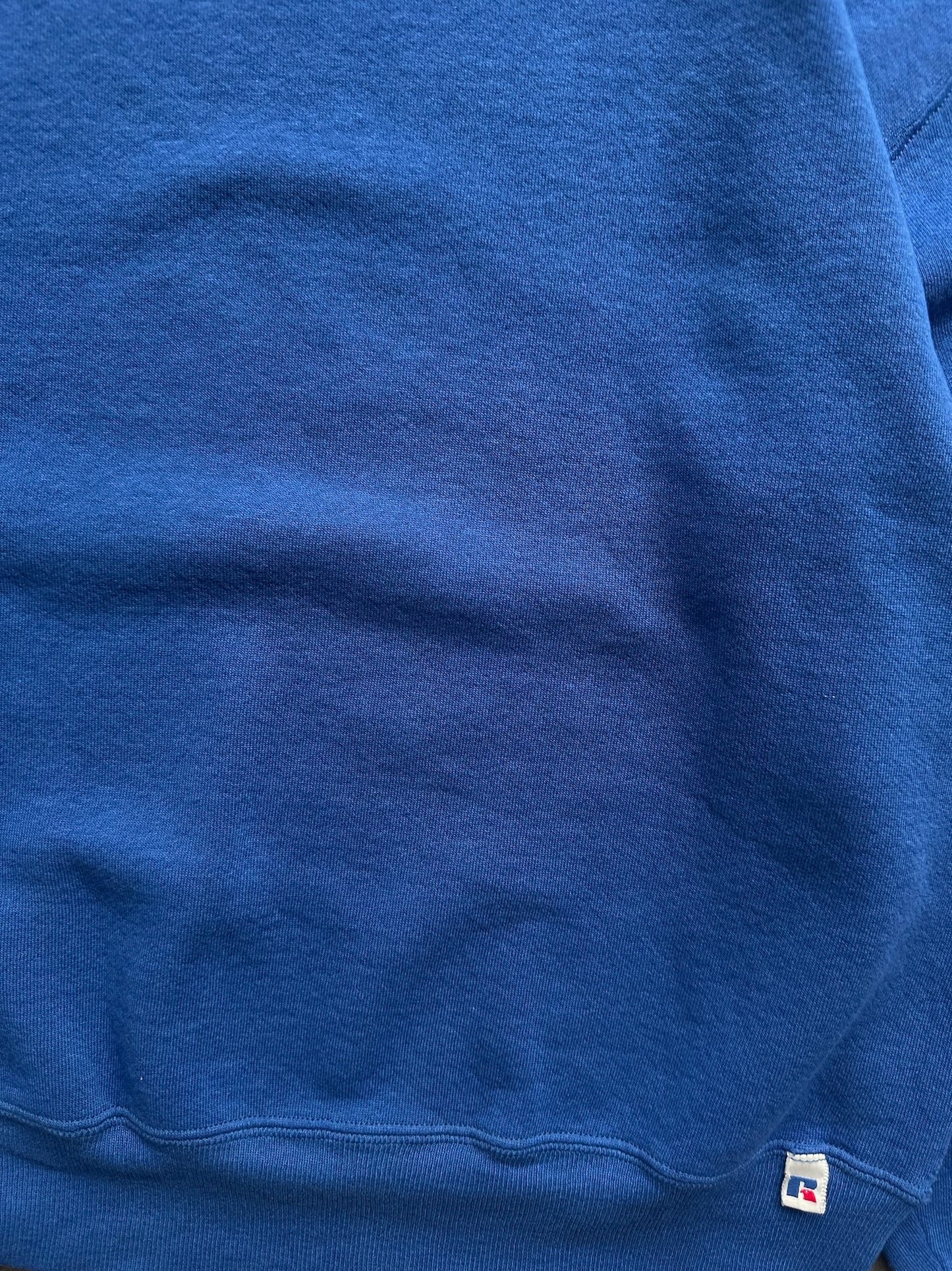 Vintage Blank Blue Russell Crew - L