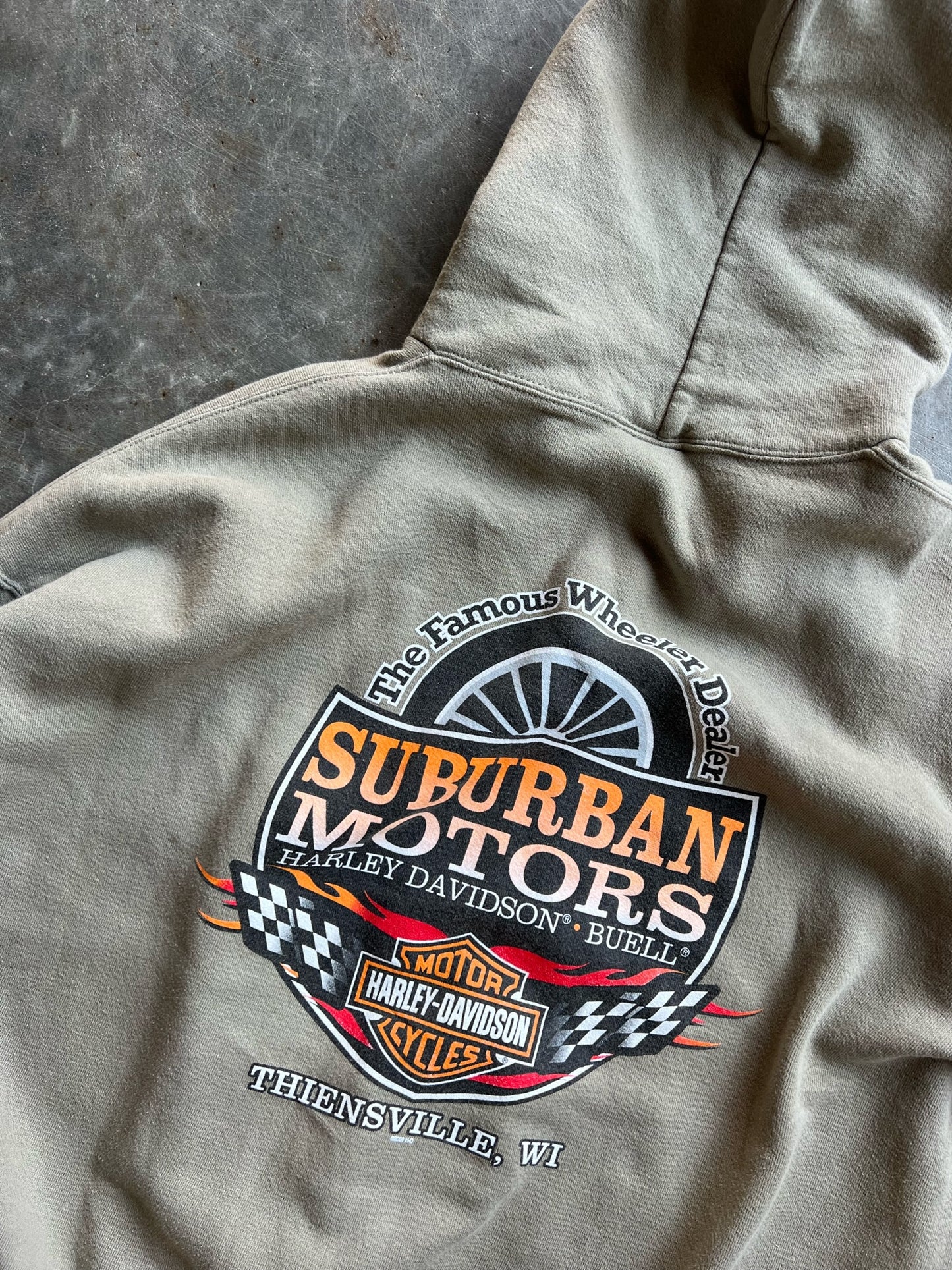 Vintage Harley Davidson Suburban Motors Hoodie - XL