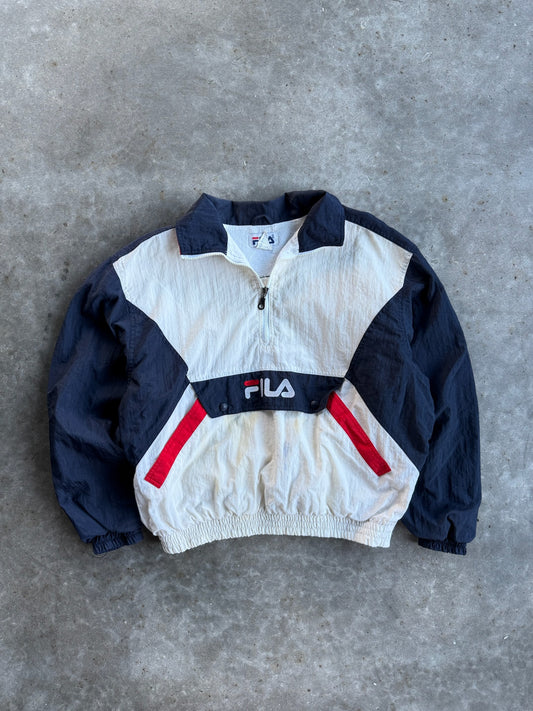 Vintage Fila Windbreaker Quarter Zip - L