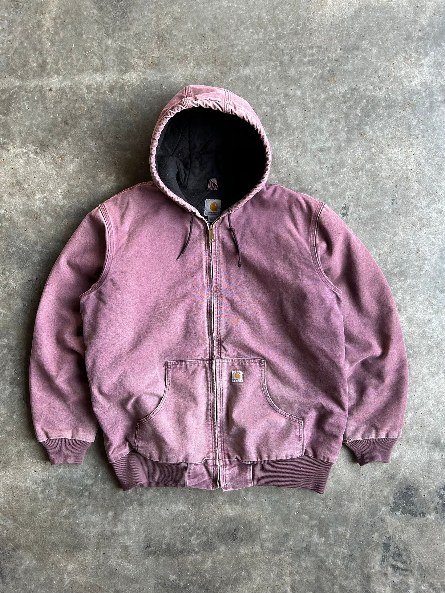 Vintage Purple Hooded Carhartt Jacket - XL