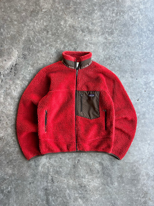 Vintage Red Fleece Patagonia Zip Up - S