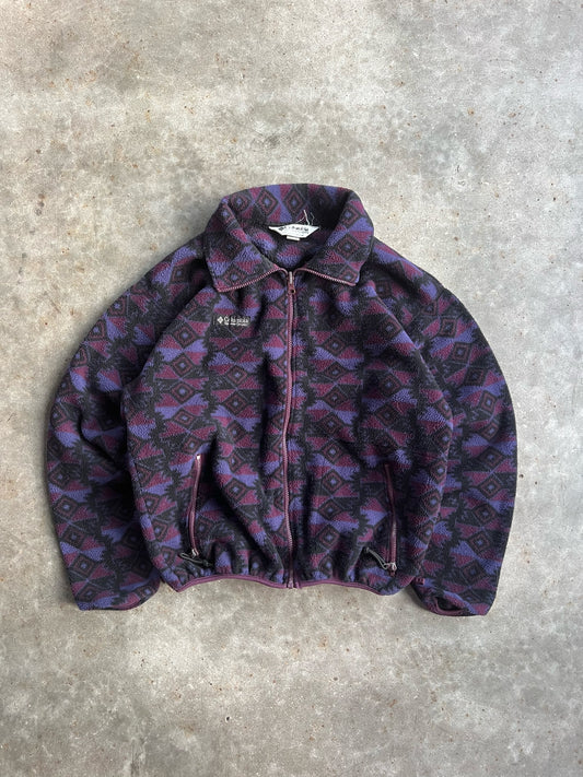 Vintage Pattern Columbia Fleece - M