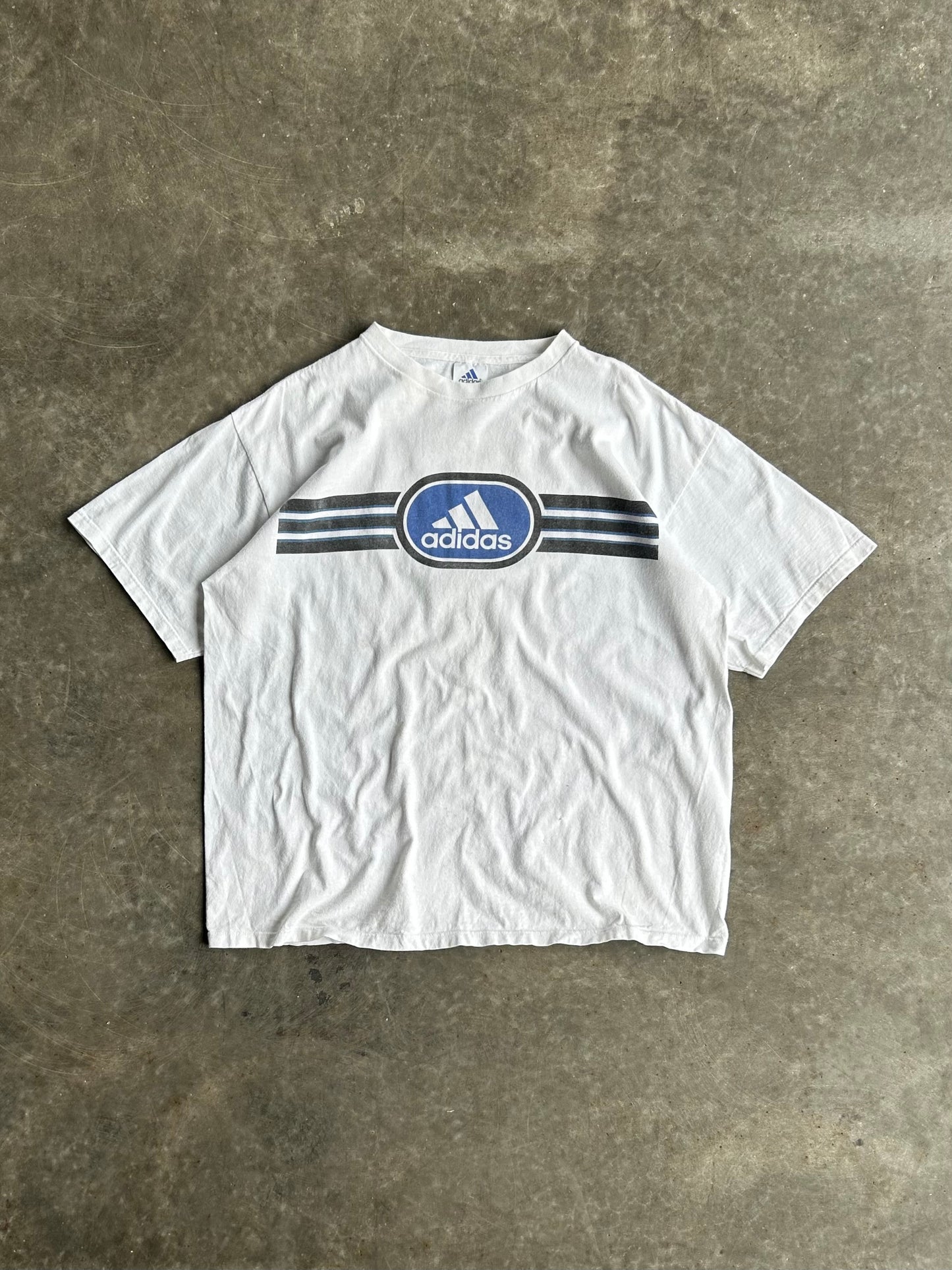 Vintage White Adidas Tee - XL