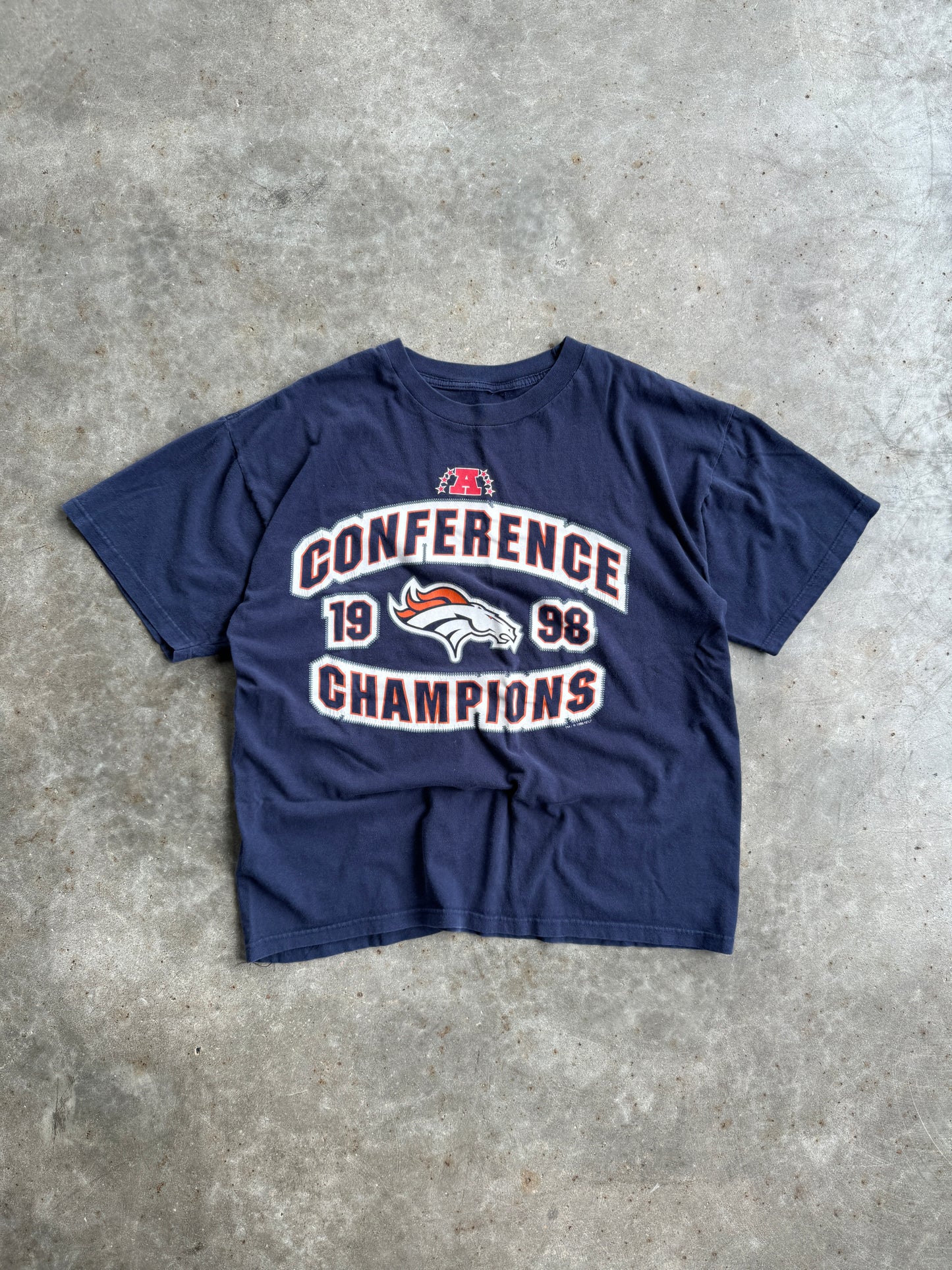 Vintage Denver Broncos Conference Champions 1998 Shirt - XL