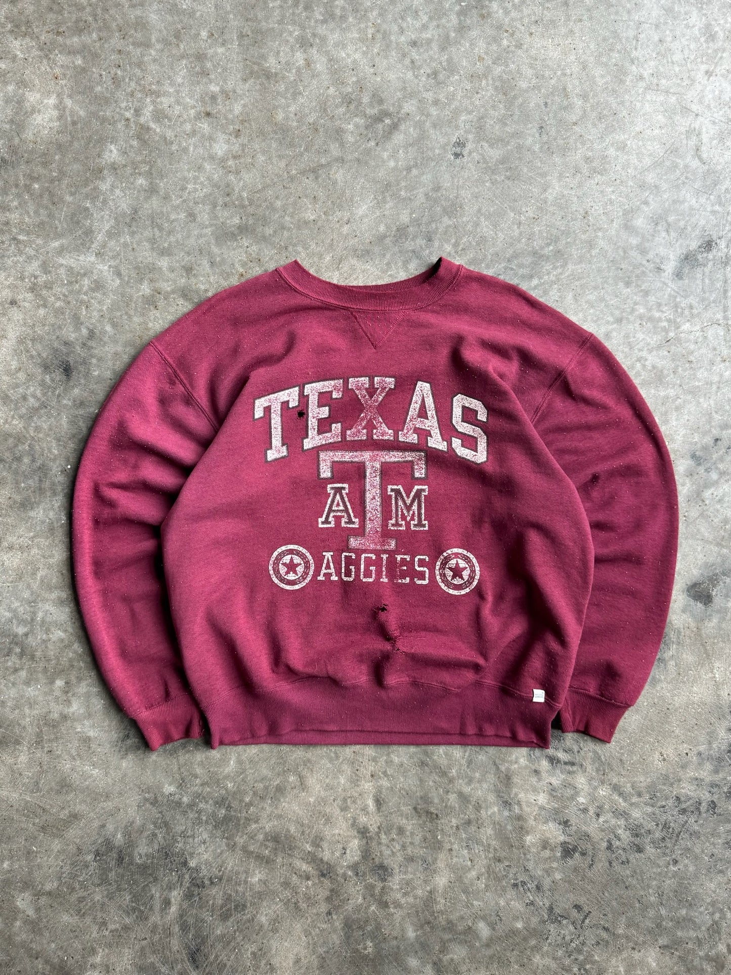 Vintage Faded Texas A&M Crew - XL