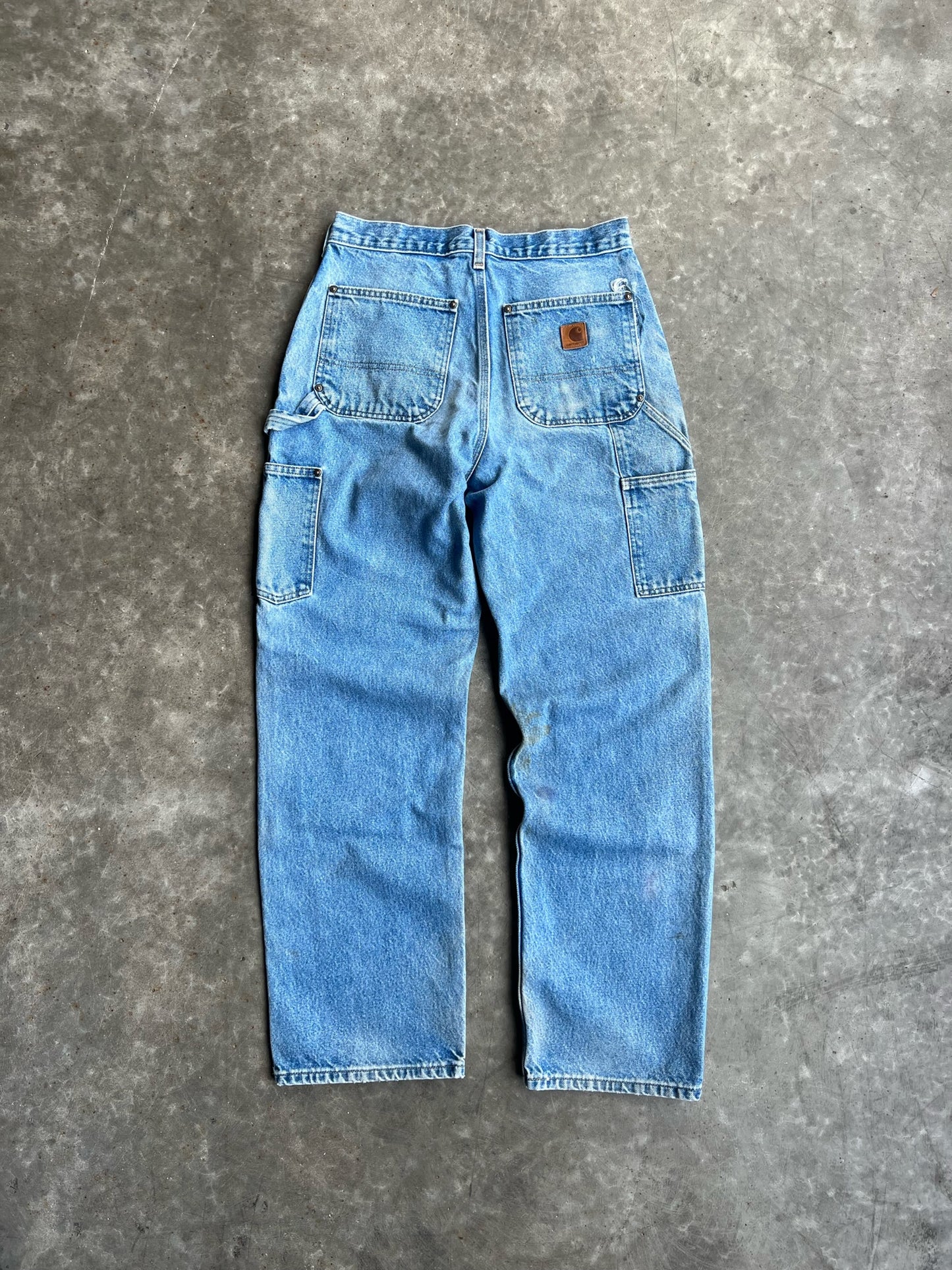 Vintage Medium Wash Double Knee Carhartt Pants - 32