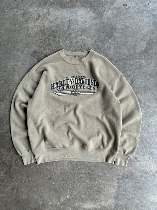 Vintage Pistachio Harley Davidson Crew - XL