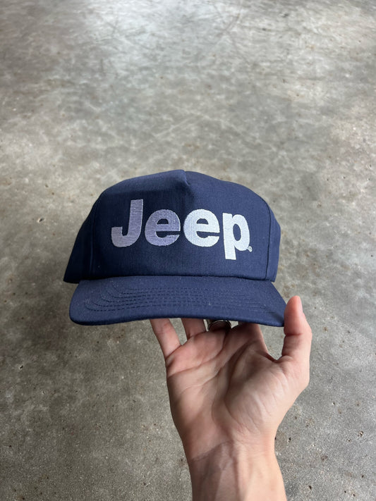 Vintage Navy Jeep Snapback Hat