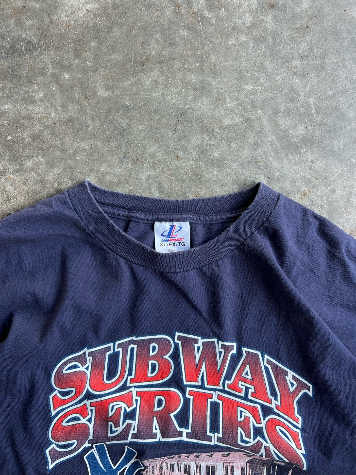 Vintage Navy Subway Series NY Yankees Shirt - XL