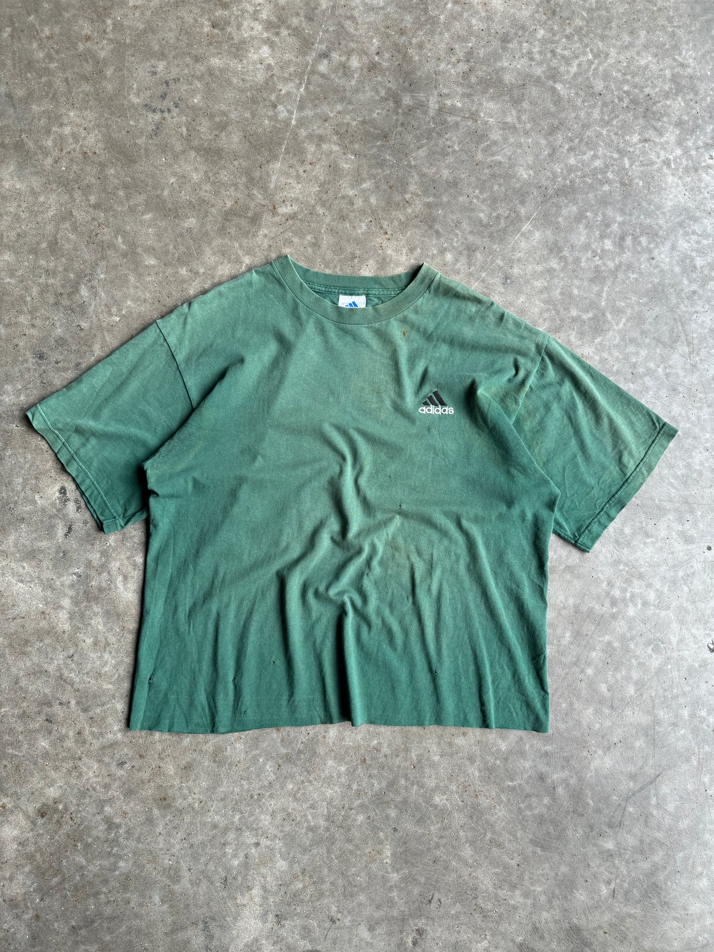 Vintage Green Crop Adidas Shirt - L