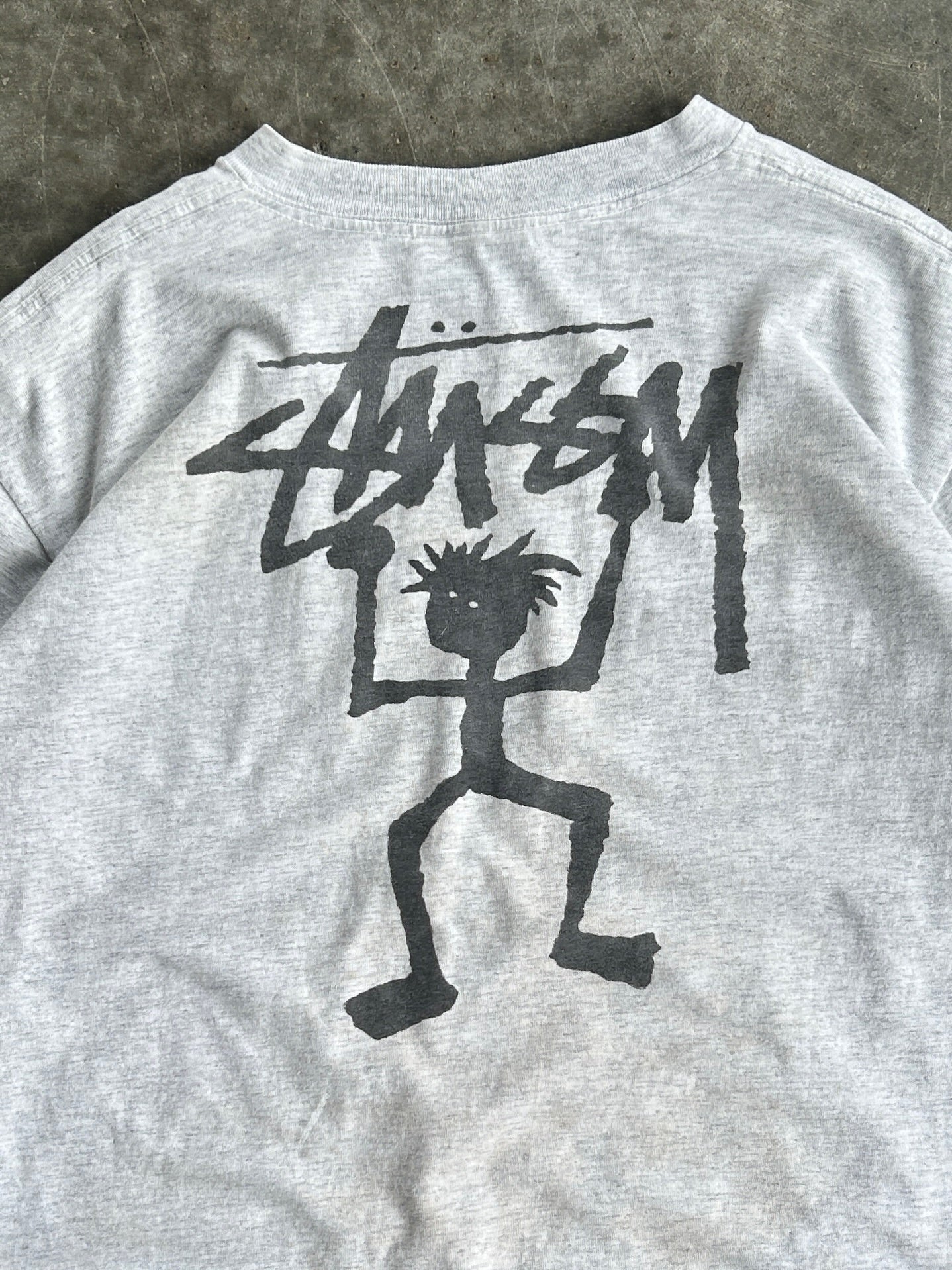 Vintage Speckled Boot Gray Stussy Shirt - XL