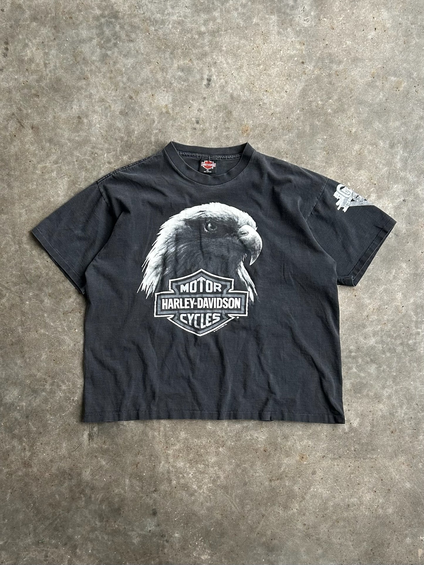 Vintage Black Harley Davidson Tee - XL