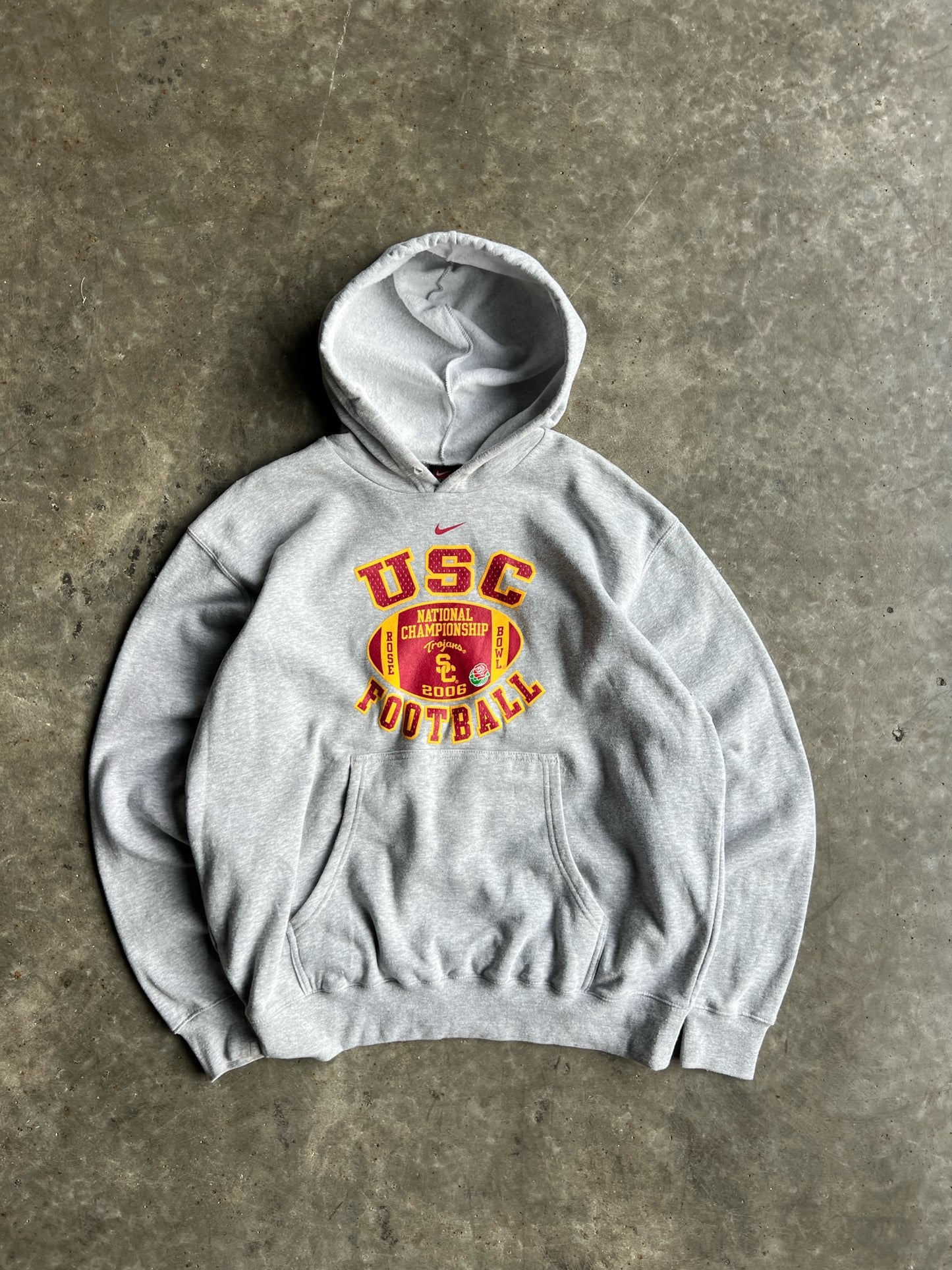 Vintage Grey USC Football Rose Bowl Championship Nike Hoodie - L