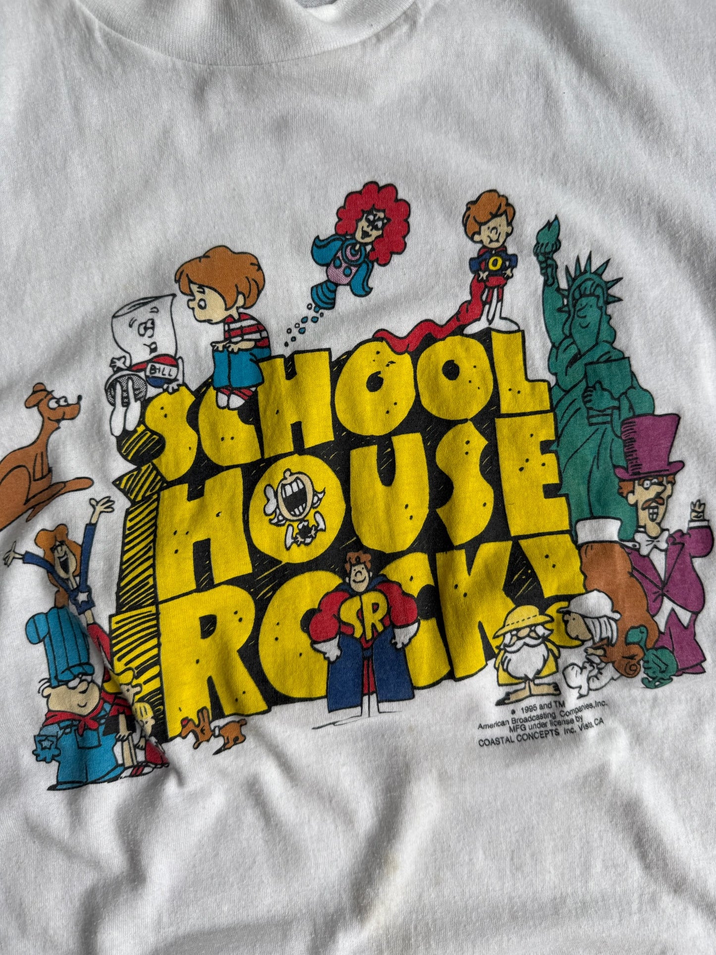 Vintage Single Stitch School House Rock Distressed Tee - S