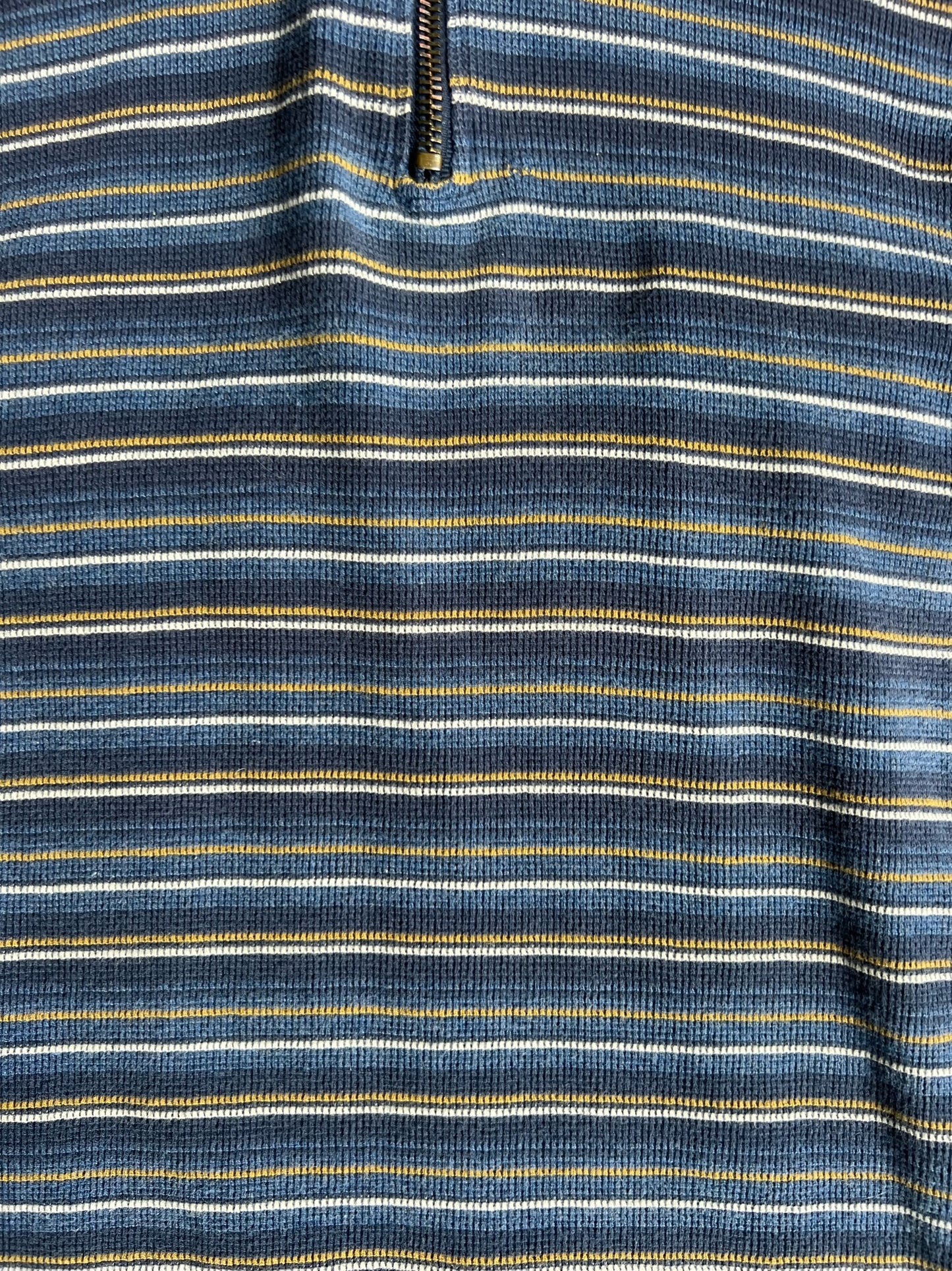 Vintage Blue Striped Cropped Levi's Quarter Zip - L