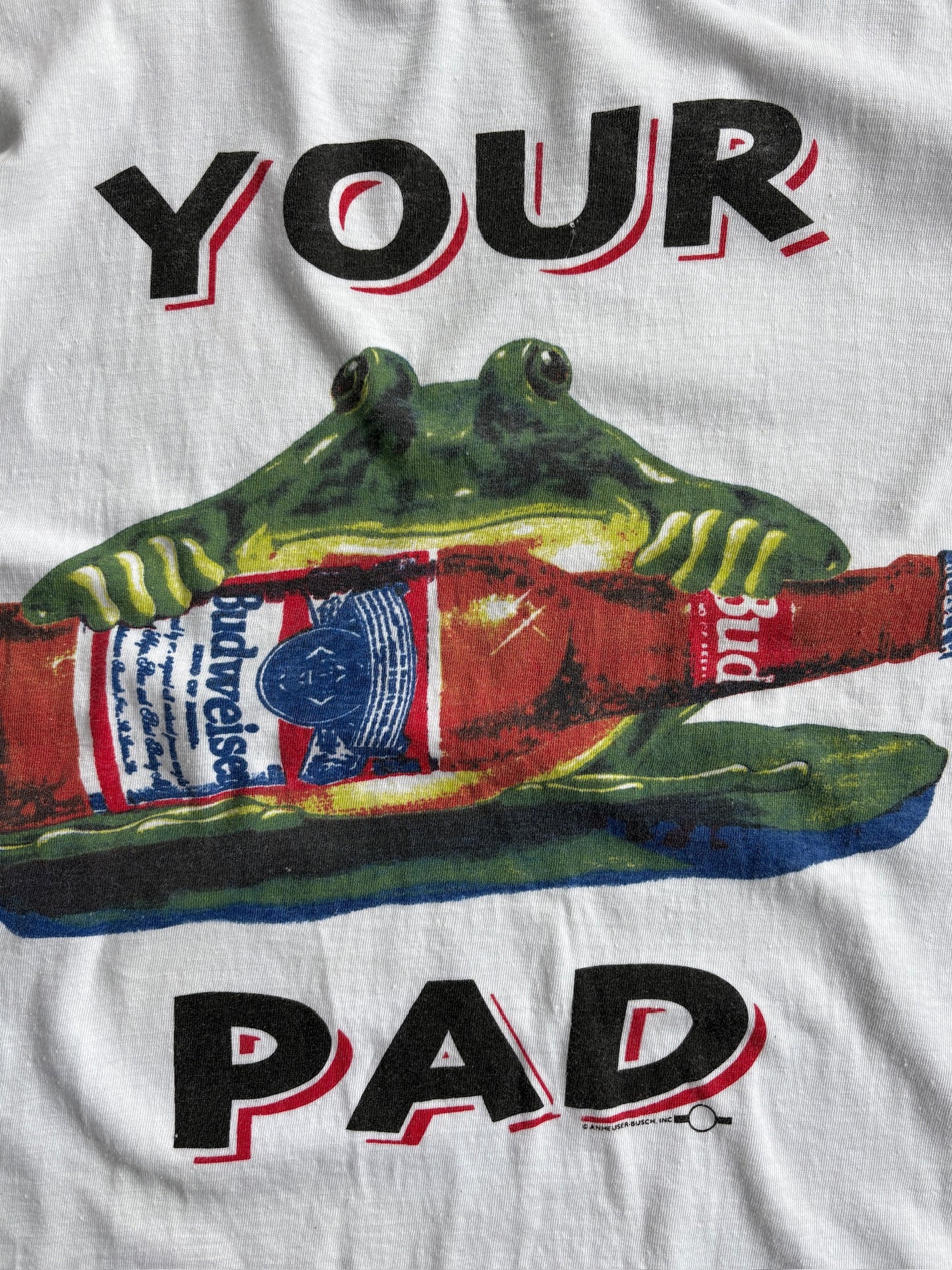 Vintage Budweiser Graphic Cropped Tee - XL
