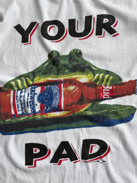 Vintage Budweiser Graphic Cropped Tee - XL