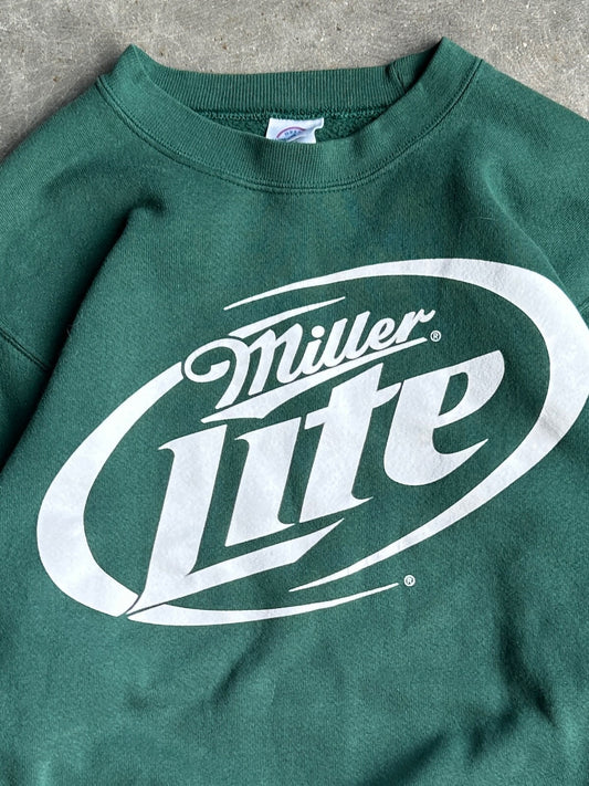 Vintage Green Miller Lite Crew - S