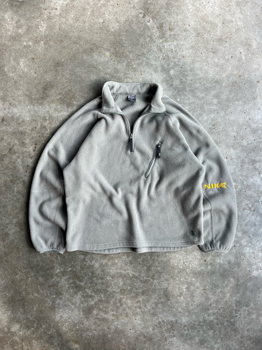 Vintage Gray Nike Quarter Zip Fleece - XL