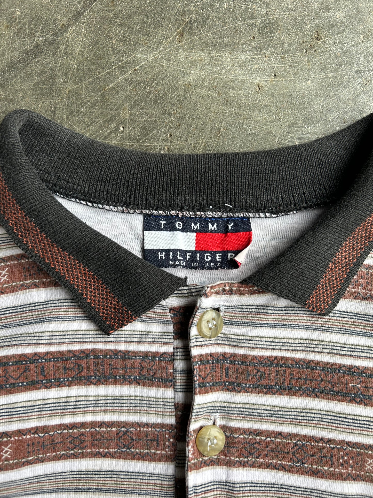 Vintage Tommy Hilfiger Cropped Polo Long Sleeve - XL