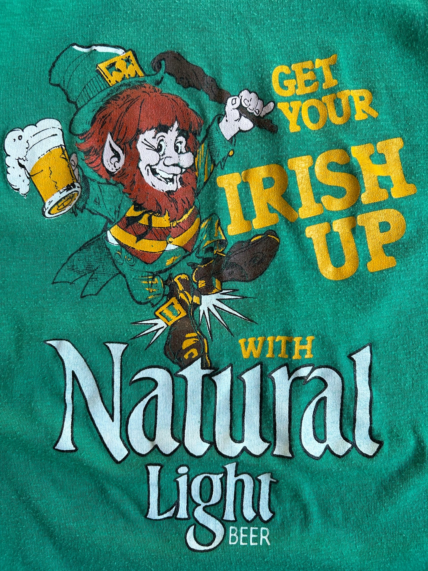 Vintage Green Get Your Irish Up Natural Light Shirt - L