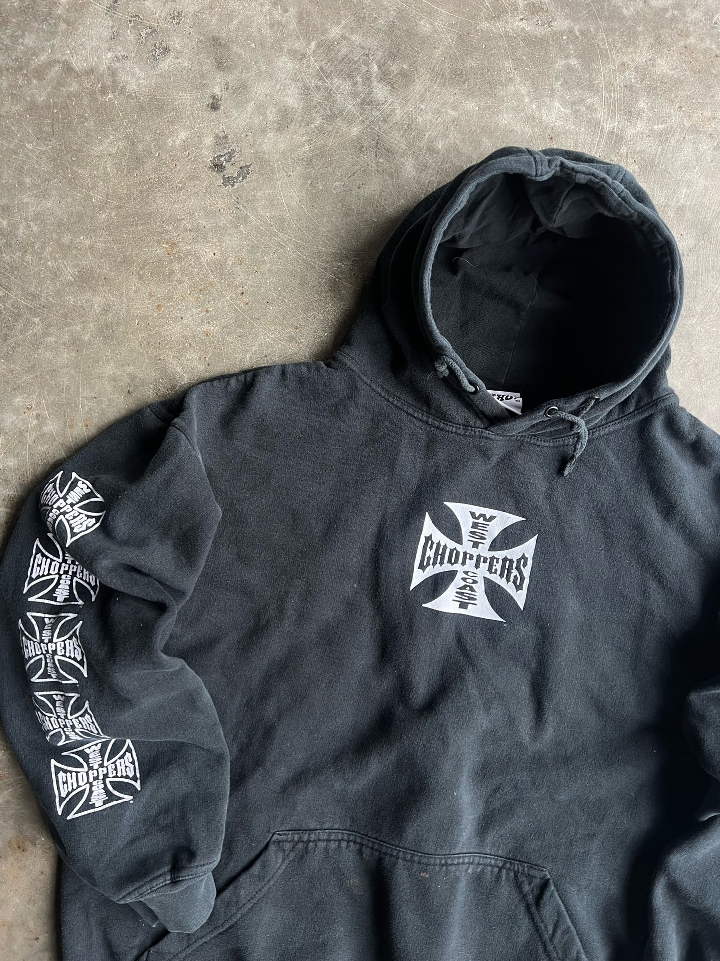 Vintage Black West Coast Choppers Hoodie - XL