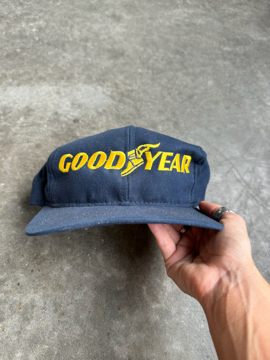 Vintage Navy Good Year Snapback Hat