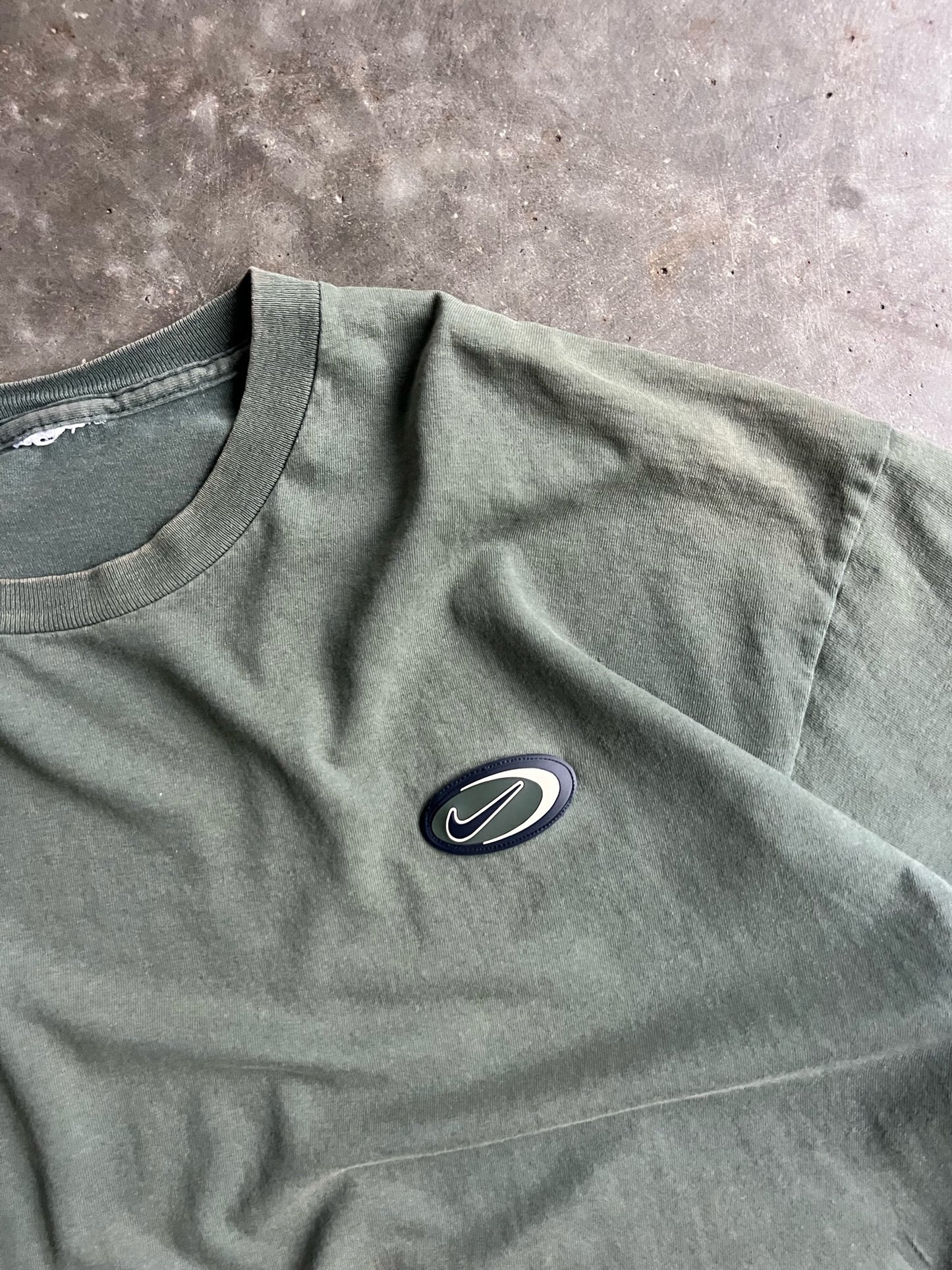 Vintage Army Green Nike Shirt - XL