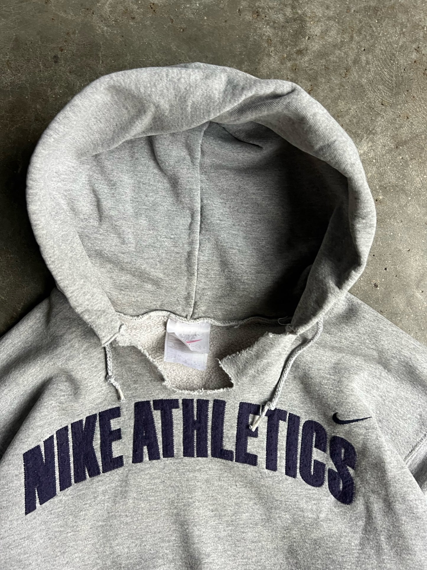 Vintage Grey Nike Athletics Hoodie - M