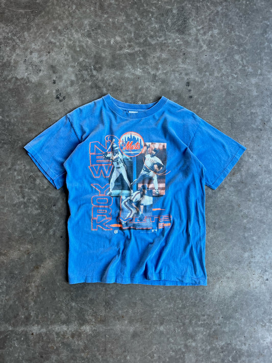 Vintage Blue New York Mets Salem Shirt - L